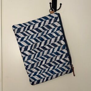MZ Wallace Blue and White Pouch